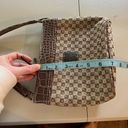 Liz Claiborne Vintage 90s  Vegan Leather Cotton Logo Square Small Shoulder Bag Photo 12