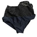 Women's Swim Shorts Zonsaoja Size Small Black Lace Over Swim Bottoms NWT Photo 3