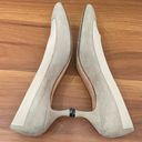 Manolo Blahnik Vintage  Stone Suede Gray Leather Classic Low Heel Pumps Size 35.5 Photo 5