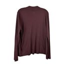 L.L.Bean  Womens Long Sleeve Top Size XL 100% Supima Cotton Brown Mock Neck Photo 2