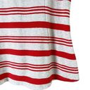 Anthropologie  Mauritius Sleeveless Peplum Striped Top in Red White, Small Photo 7