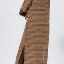 ZARA  Striped Knit Oversized Midi‎ Dress Side Slit Size Small Photo 1