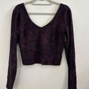 Lululemon  Size 10 Align Long Sleeve Crop Shirt Women's Diamond Dye Cassis Black Photo 0