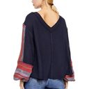 Free People  Womens Boho Oversized Knit Slouchy Copenhagen Thermal Top Size M Photo 2