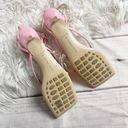  Bottega Veneta Square-Toe Heeled Sandals in Pink Size 42 Photo 3