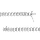 Brilliance NIB Haus of  .925 Silver 1/2 Cttw Diamond Swoosh 7" Tennis Bracelet Photo 2