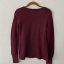 Hollister  Co. Burgundy Sweater Tiger Bear Cat Red BOHO V neck Small Photo 2