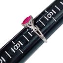 Ruby 10K 10KT WHITE GOLD PINK  MARQUISE CUT RING Sz 7 Photo 10