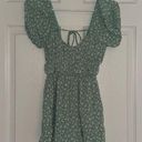 Altar'd State Altar’d State Green Floral Romper Photo 0