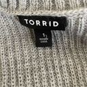 Torrid  Vneck Ribbed Tunic Sweater Grey Side Zip 1 1X Photo 8