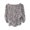 ASTR  The Label Dainty Ruched Floral Blouse Sz L Photo 1