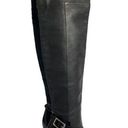 Jimmy Choo  Knee High Leather Pull On Heeled OTK Boots Black Size 38 Photo 0