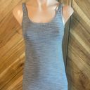 Lululemon Gray And White Striped Tank Top Photo 1