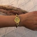 Dainty Vintage Gold Quartz Cuff Watch Photo 5