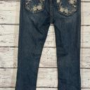 L.A. Idol USA Jeans Bootcut Embellished Distressed Dark Wash-5 Photo 3