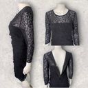 Laundry by Shelli Segal  Lace Tiered Black Bohowitch Cocktail Dress Size 4 Photo 3