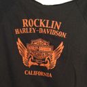 Harley Davidson Rocklin California 3/4 sleeve black shirt XL womens large neck Photo 3