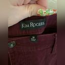 kim rogers NWOT  Burgundy Straight Leg Jean 18 Photo 2