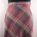 American Vintage Vintage LeVoys Pink Plaid High Waist Midi Skirt Photo 7