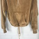 Old Navy  Tan Brown Cropped Cozy Fuzzy Pullover Jacket Photo 2