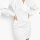 Boohoo White CollarEd Long-Sleeve Dress Photo 0