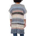 Liverpool Sleeveless Striped Ruana Cardigan Long sweater M L new Photo 9