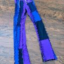 Edge Sherris NY Pants Patchwork Drawstring Lettuce  Blue Purple Size Small NWOT Photo 3