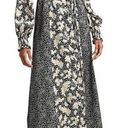 Cinq à Sept NWT  Jessica Mixed Floral Long Sleeve Satin Midi Dress Size 2 Photo 0