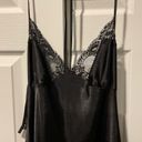 Frederick's of Hollywood Frederick’s of Hollywood Vintage Black Satin Lace Dress Nightgown Pajamas sz L Photo 2