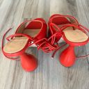 Chase and Chloe  10 Red Ultra Lace Up Platform Heels Photo 4