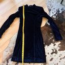 House Of CB  Escalia Blue Velvet Mini Dress Shoulder Pad Party Dress Size XS Photo 7