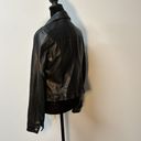 Miss London Faux Leather Jacket Black Size Med Zipper Pockets Biker Moto Photo 3