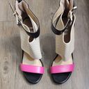 Juicy Couture  Katarina Multicolor Y2K Retro  Style Open Toe Stiletto Pumps 6.5 Photo 1