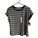 Arizona Jean Co. Women's 2XL Black Striped Short Sleeve T Photo 0