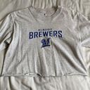 Genuine Merchandise Milwaukee Brewers Cropped Tee Photo 0