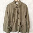 Caslon  Olive Green Linen Blend Utility Jacket Photo 0