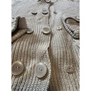 Talbots  Cardigan Sweater Women's Small Cream Chunky Cable Knit‎ Button Up Cotton Photo 2