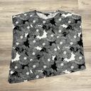 Tommy Hilfiger Black & White Floral Print Short Sleeve High Low Blouse Size M Photo 4