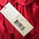 Rebecca Taylor NWT  Chelsea Ruffle Strapless Silk Cherry Orange Dress Photo 4