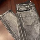 frame denim NWT FRAME - LE HIGH SKINNY CROP CHROME NOIR size 27 Photo 9