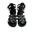 Zadig & Voltaire  Capri Crush Black Leather Gladiator Sandals Size 38 Photo 9