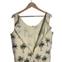 The Moon Vintage Pineapple Dress Palm Trees Cream Black Silk  Size Large EUC Photo 6