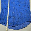 Rock & Republic Rock Republic Women Shirt Size M Blue Spotted Button Up Long Roll Tab Sleeve Top Photo 4