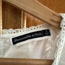 Abercrombie & Fitch ABERCROMIE & FITCH White 100% Cotton Crochet Eyelet Top Size Small Photo 2