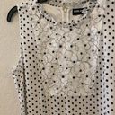 Karl Lagerfeld  Lace-Yoke Jacquard Black and White Shift Dress Photo 3