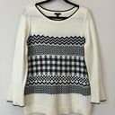 Talbots  Wool Blend Geometric Print Crew Neck Sweater Size 1XP Photo 2