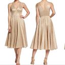 Dress the Population  Delilah Plunging A-Line Party Dress Gold Cocktail Small Photo 1