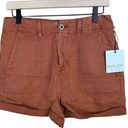 Bella Dahl  Linen Blend Utility Shorts Size 28‎ Photo 0