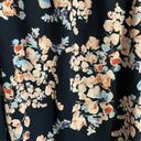 J.Jill  Black, Blue, & Pink Floral Elastic Sleeve Blouse Size Small Petite Photo 2