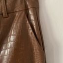 Pretty Little Thing  Brown Chocolate Faux Crocodile Leather High Waist Pants size 2 Photo 8